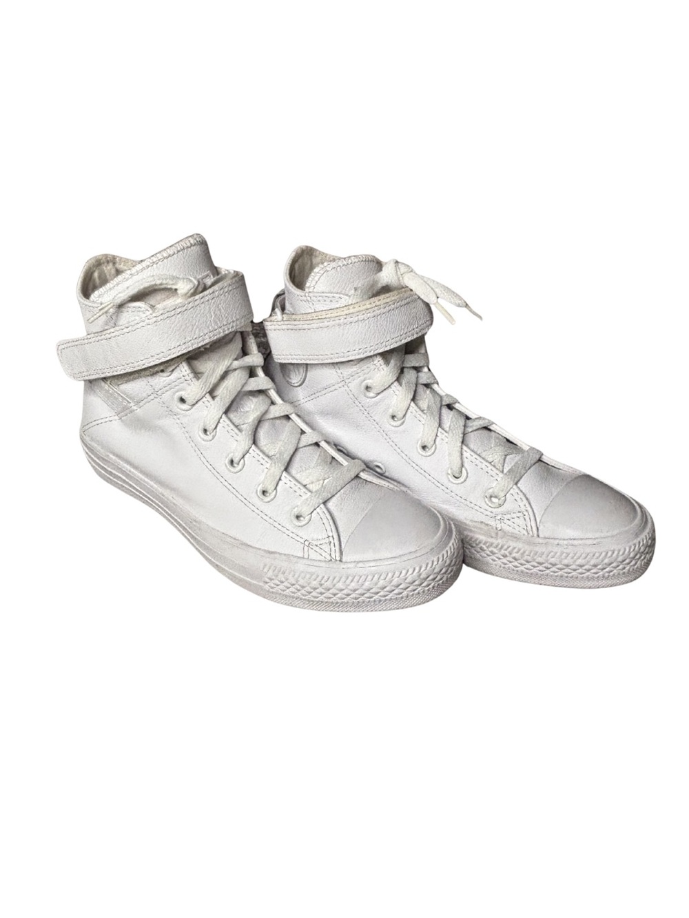 Converse Chuck Taylor All Star White Leather Hi Womens - Picture 3 of 6
